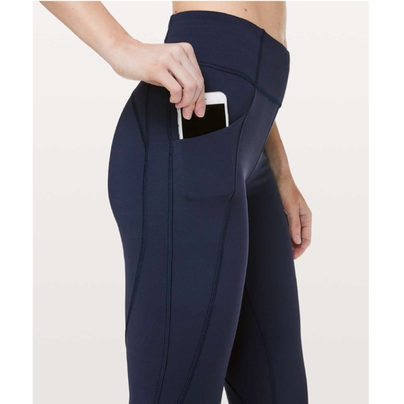 Lululemon Time To Sweat Crop *23" True Navy - Picture 2 of 6